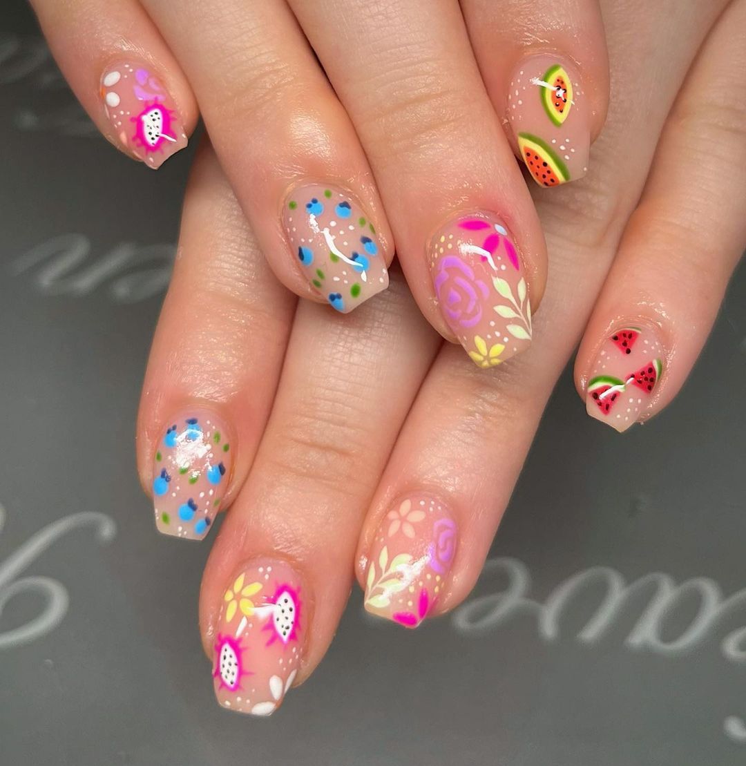 Fresh Fruit Taurus Nails