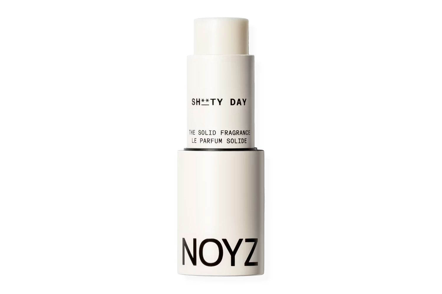 Solid fragrance stick labeled NOYZ Sagittarius collection