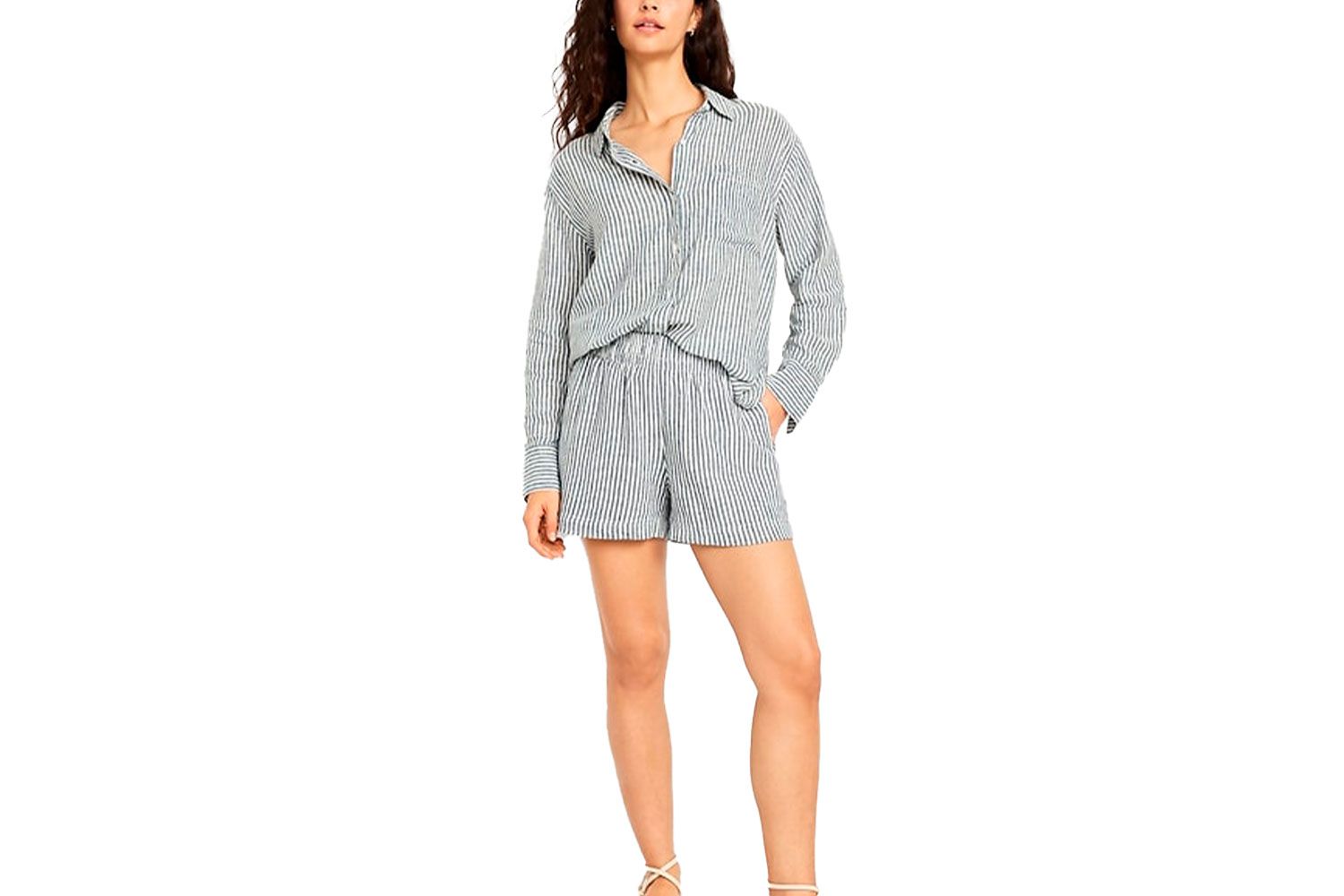 Old Navy High-Waisted Linen-Blend Shorts -- 3.5-inch inseam