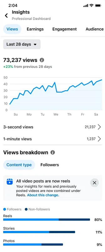 Facebook Reels update