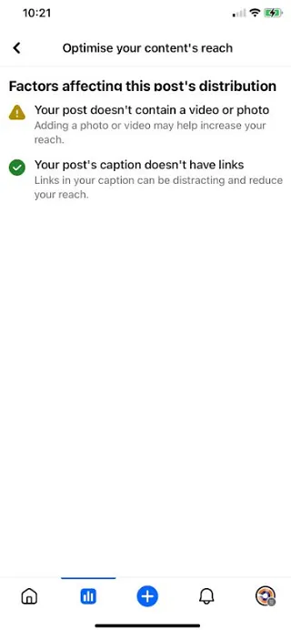 Facebook links in posts