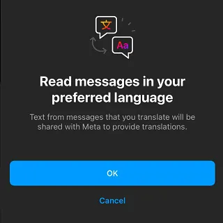 Instagram DM translation