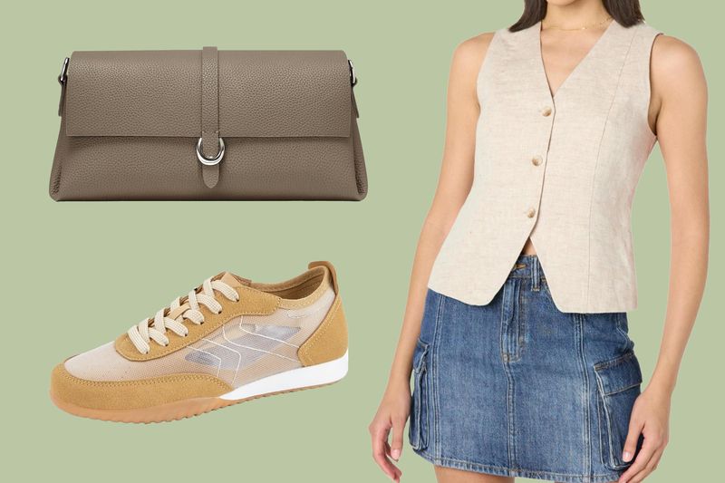 The Drop Standard Easy Vest, LUCKY STEP Mesh Fashion Sneaker, CHUNLI Genuine Leather Clutch Purses
