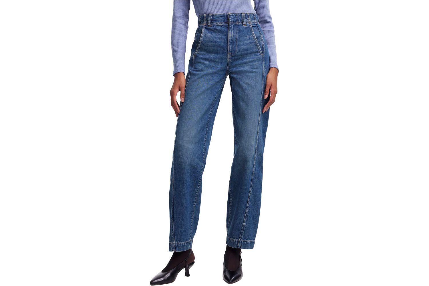 Tapered Denim Trousers
