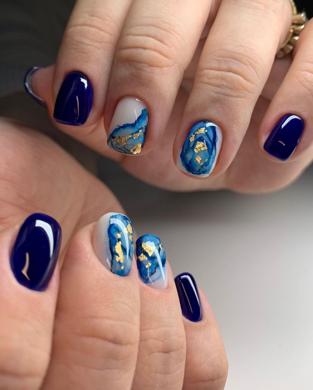 Sapphire Blue Libra Nails