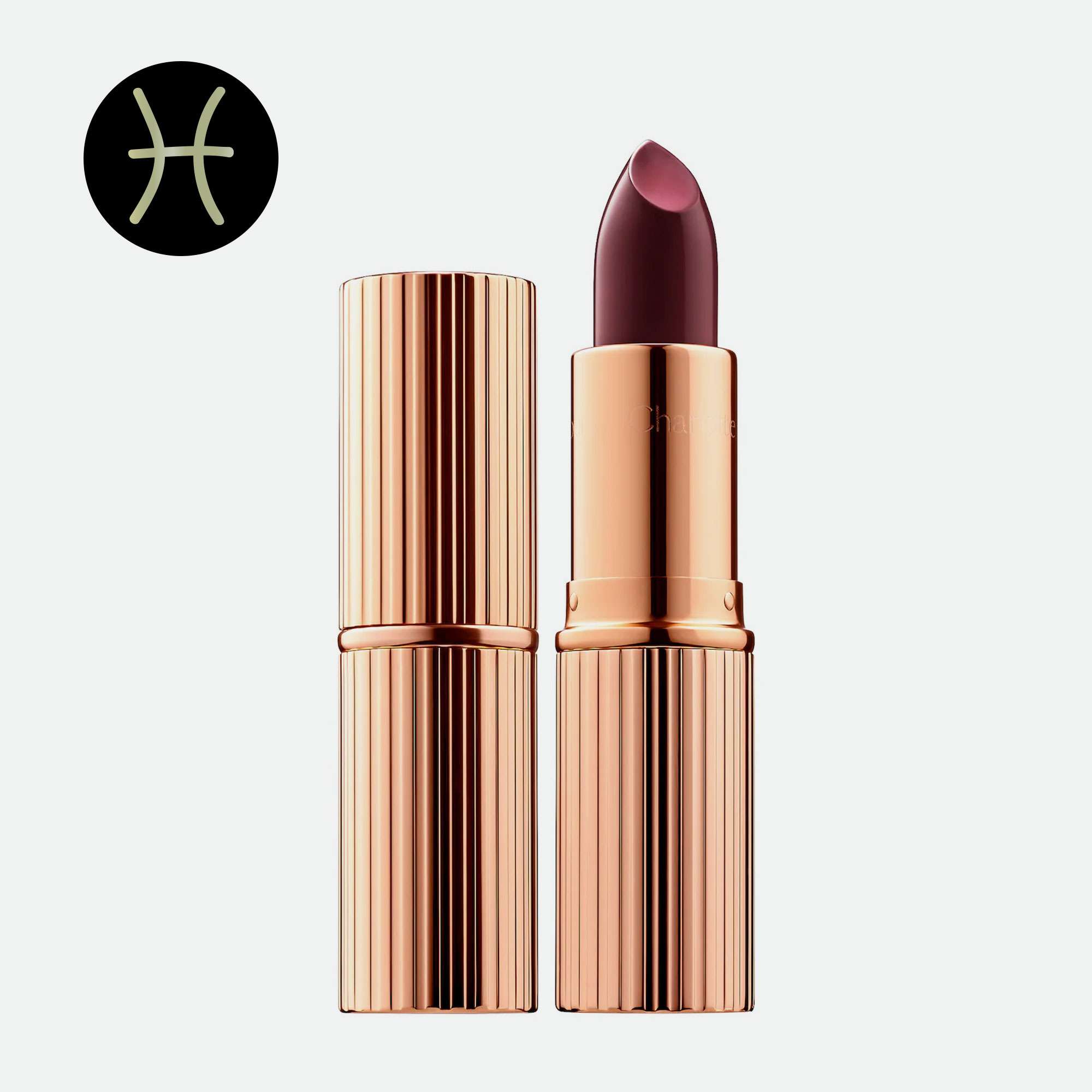 Charlotte Tilbury K.I.S.S.I.N.G Satin Shine Lipstick in Night Crimson for Pisces