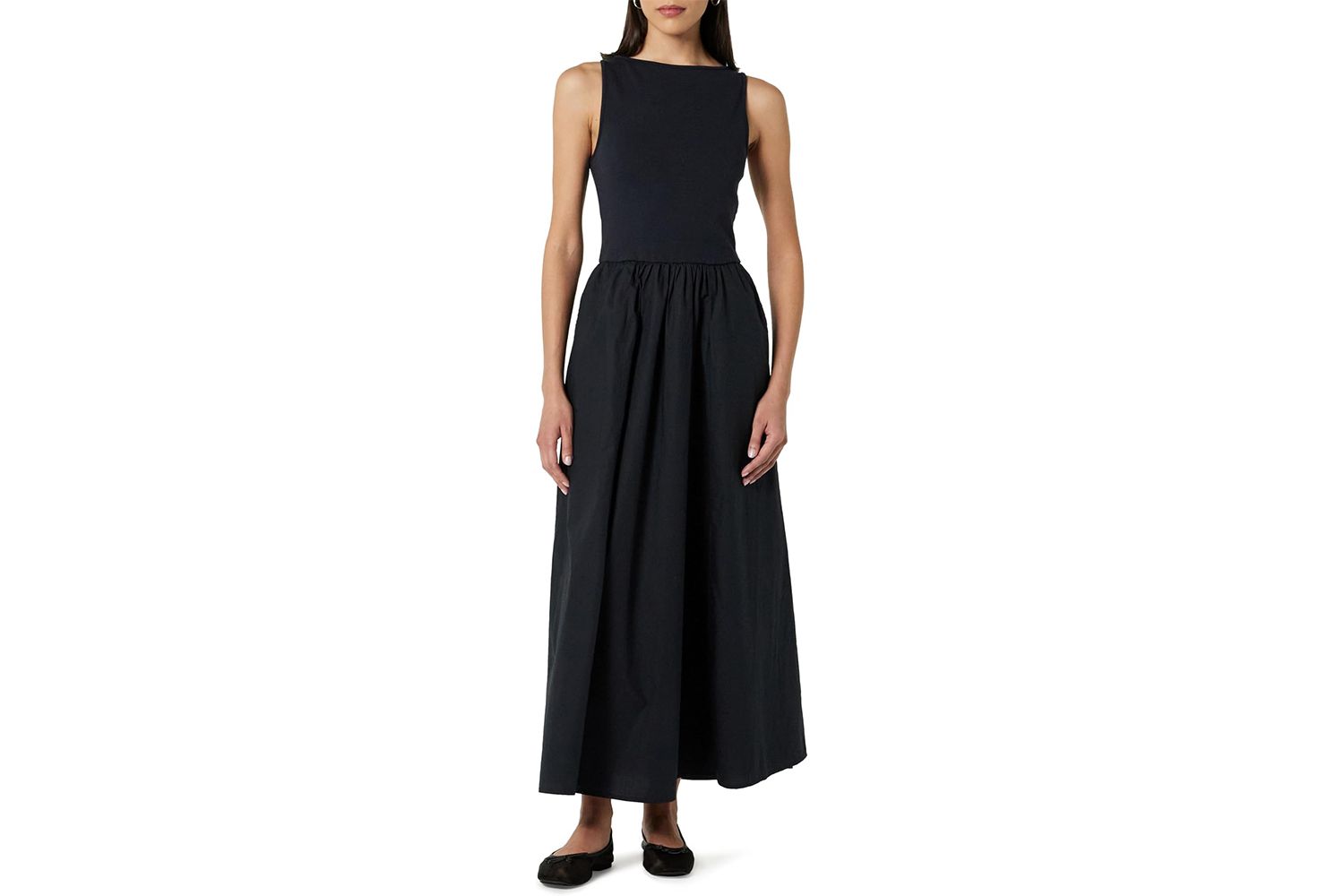 Amazon The Drop Women's Dia Mixed Fabric Midi Tank Dress