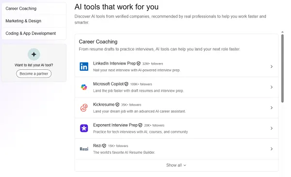 LinkedIn AI tools