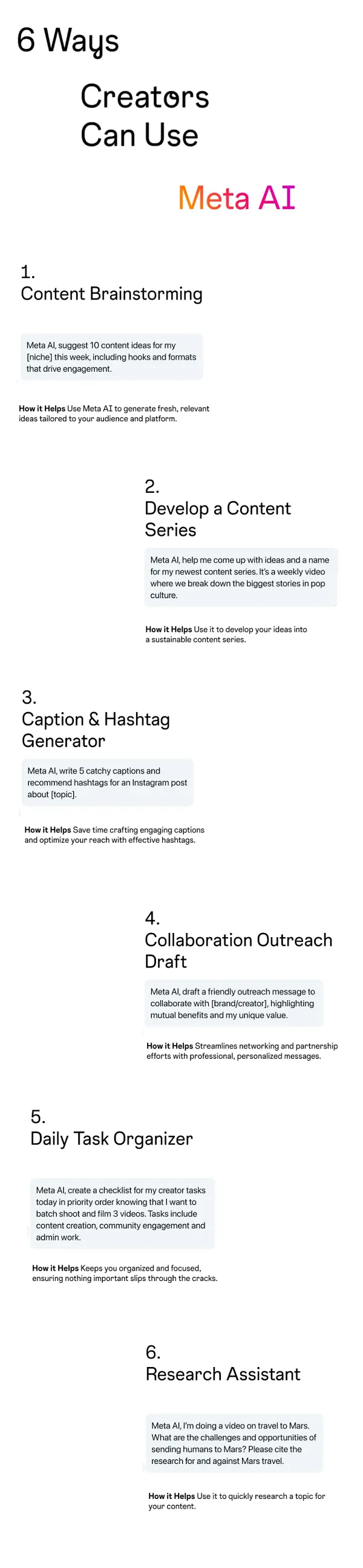 6 ways creators can use Meta AI