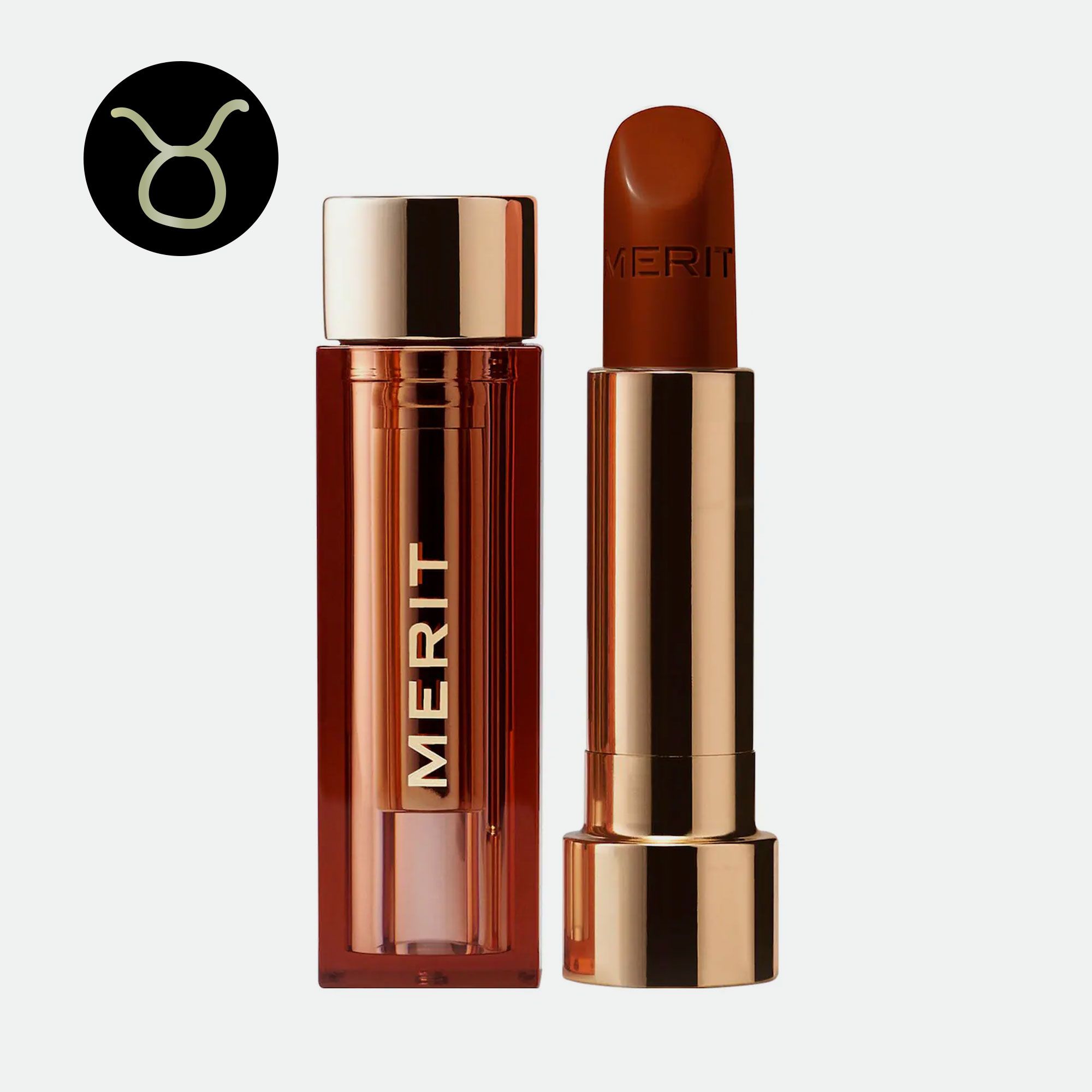 Merit Signature Lip Lightweight Lipstick in Tiger for Taurus