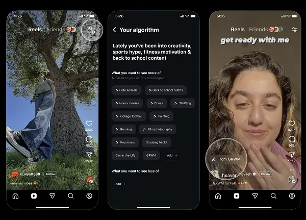 Reels algorithm editing