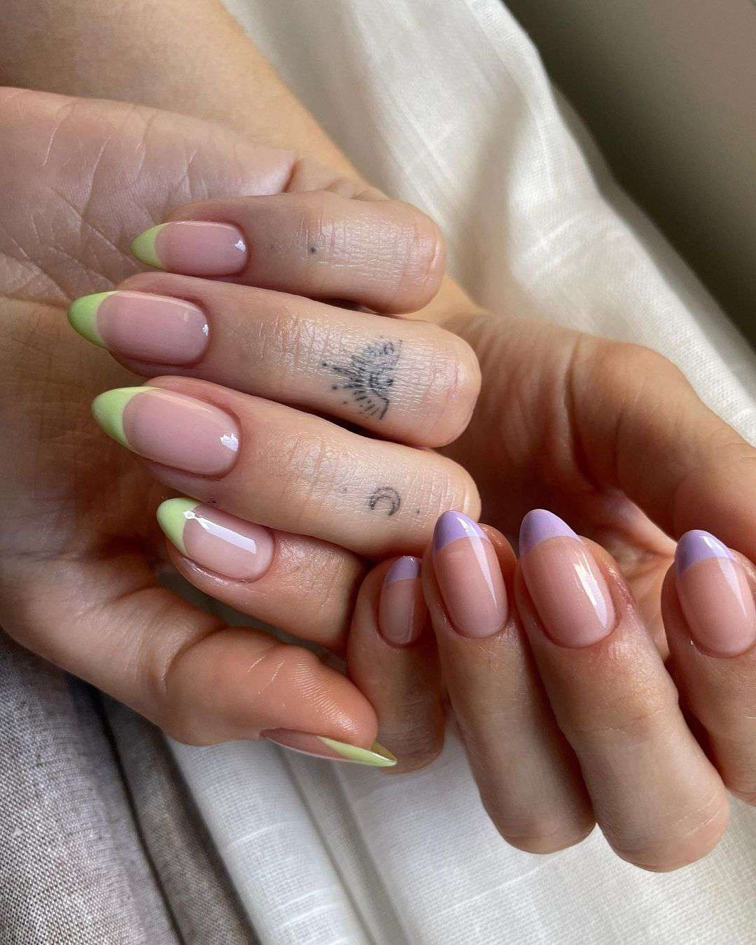 Half & Half Libra Nails