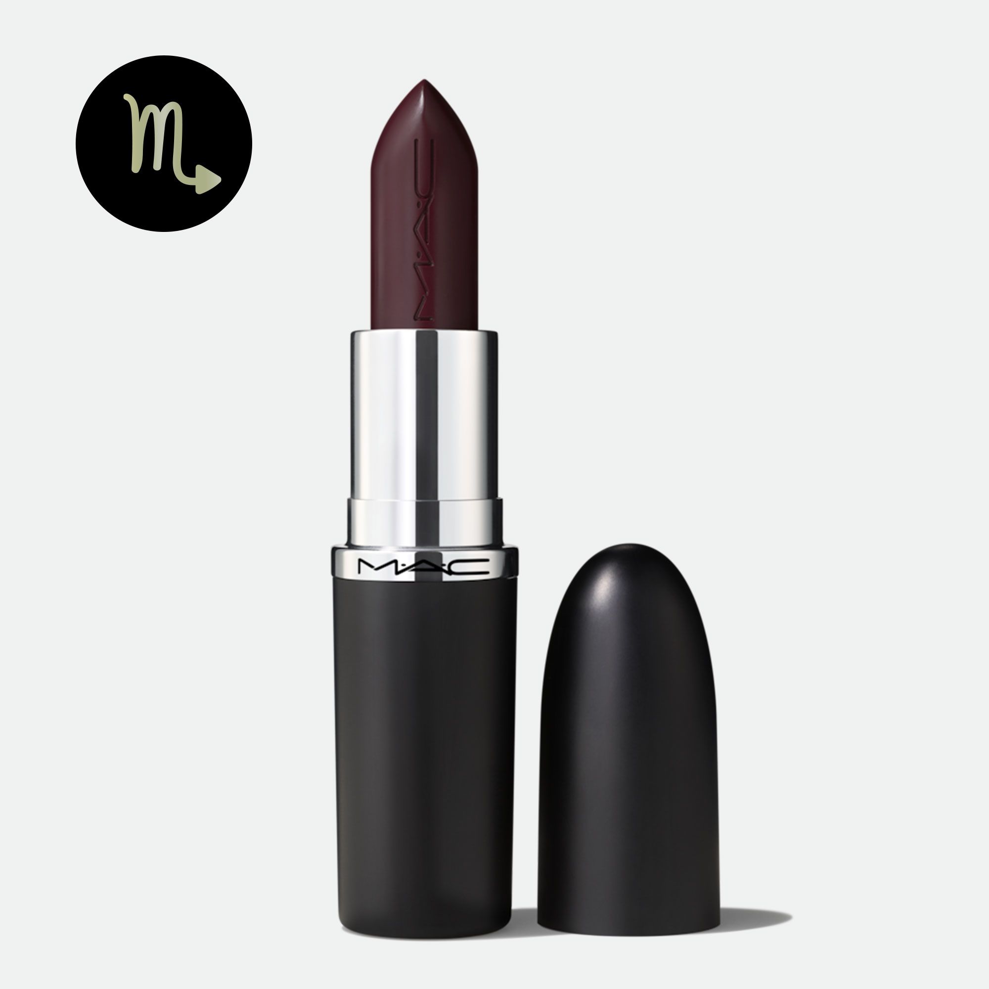 MACximal Sleek Satin Lipstick in Cyber for Scorpio