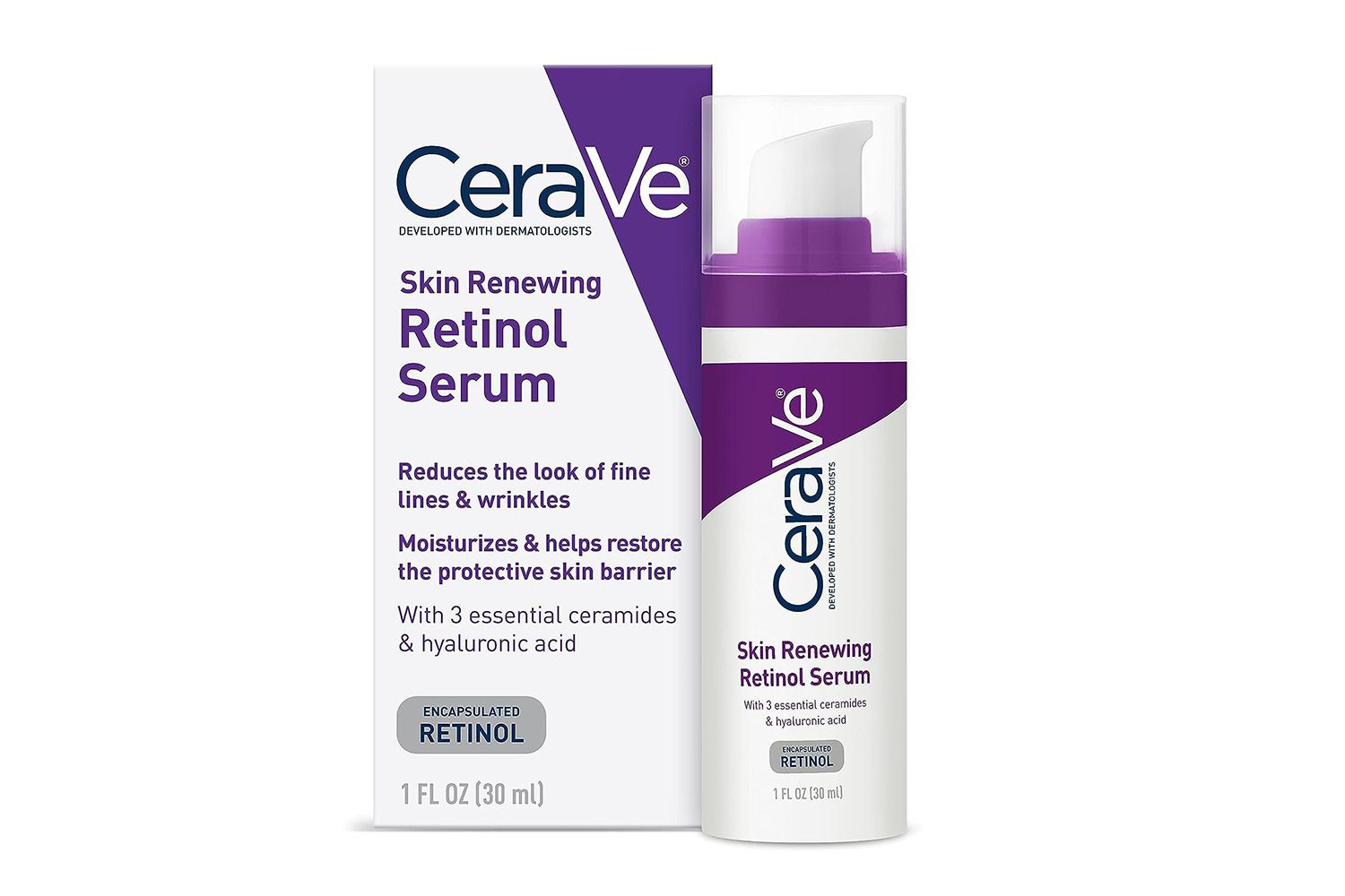 CeraVe Anti Aging Retinol Serum For Face, Encapsulated Retinol With Hyaluronic 