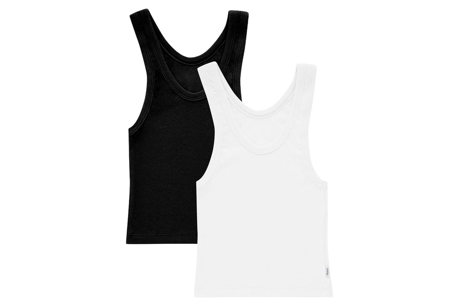 Hanes Two-Pack Ribbed Tank Tops 