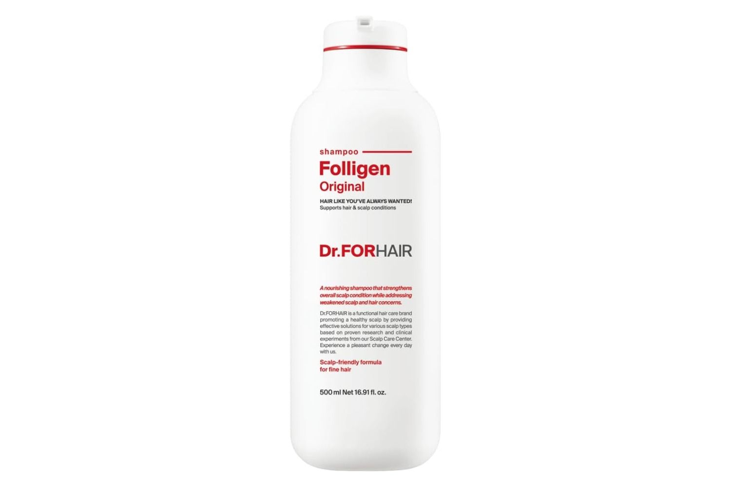 Dr.FORHAIR Folligen Shampoo | Korean Hair Care | Clarifying, Anti Dandruff, Scalp | For Hair Thickening & Fuller Looking,