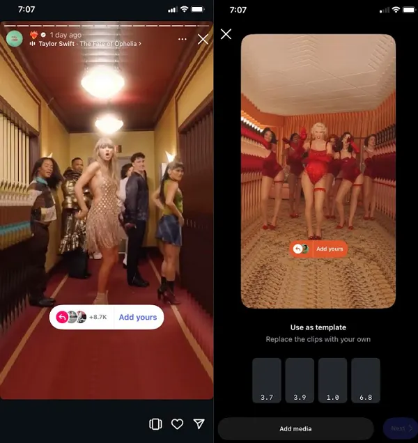 Instagram Add Yours sticker