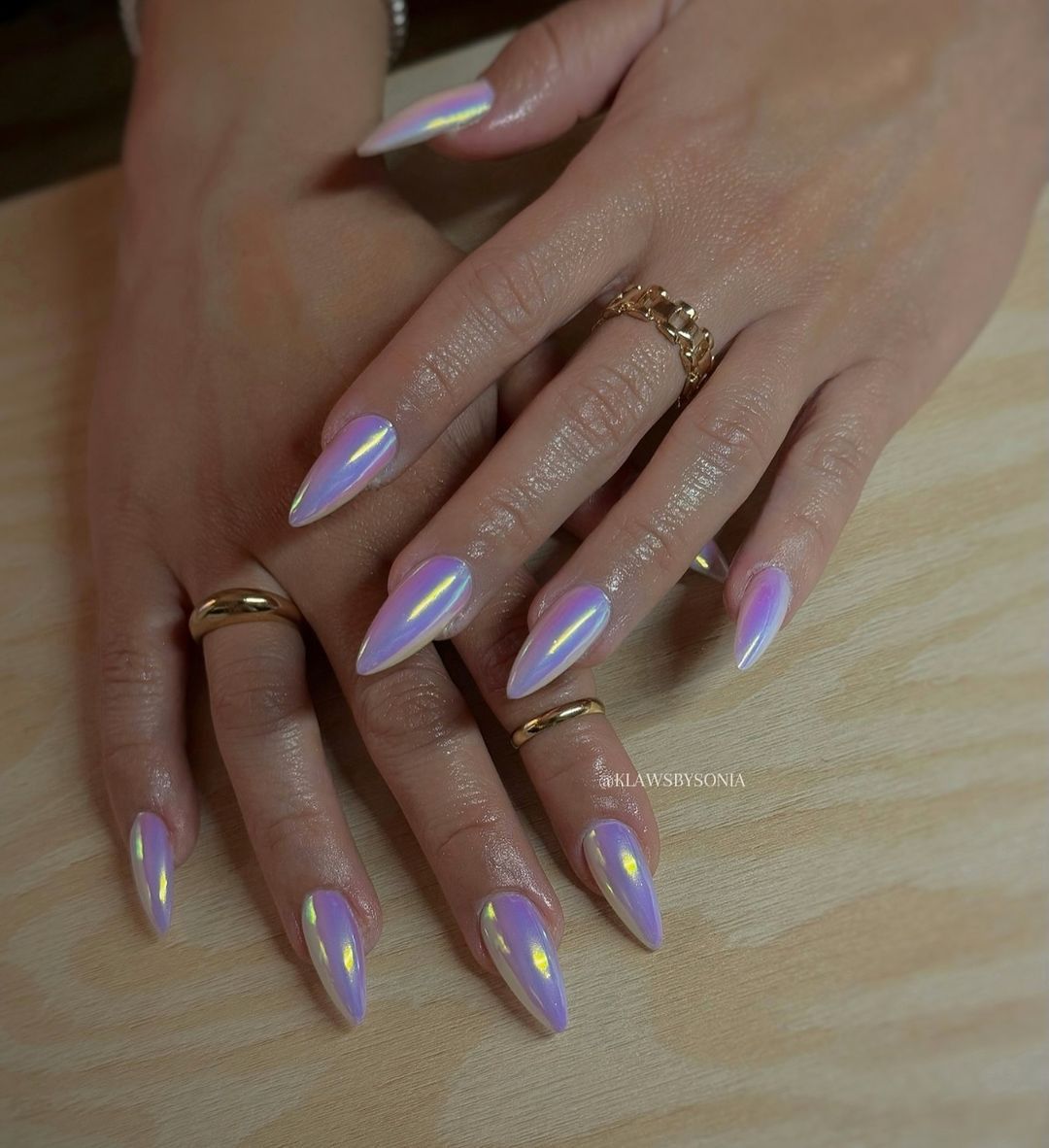 Sagittarius Nails Unicorn Chrome