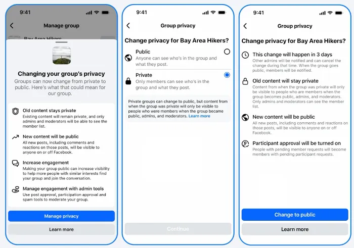 Facebook groups privacy