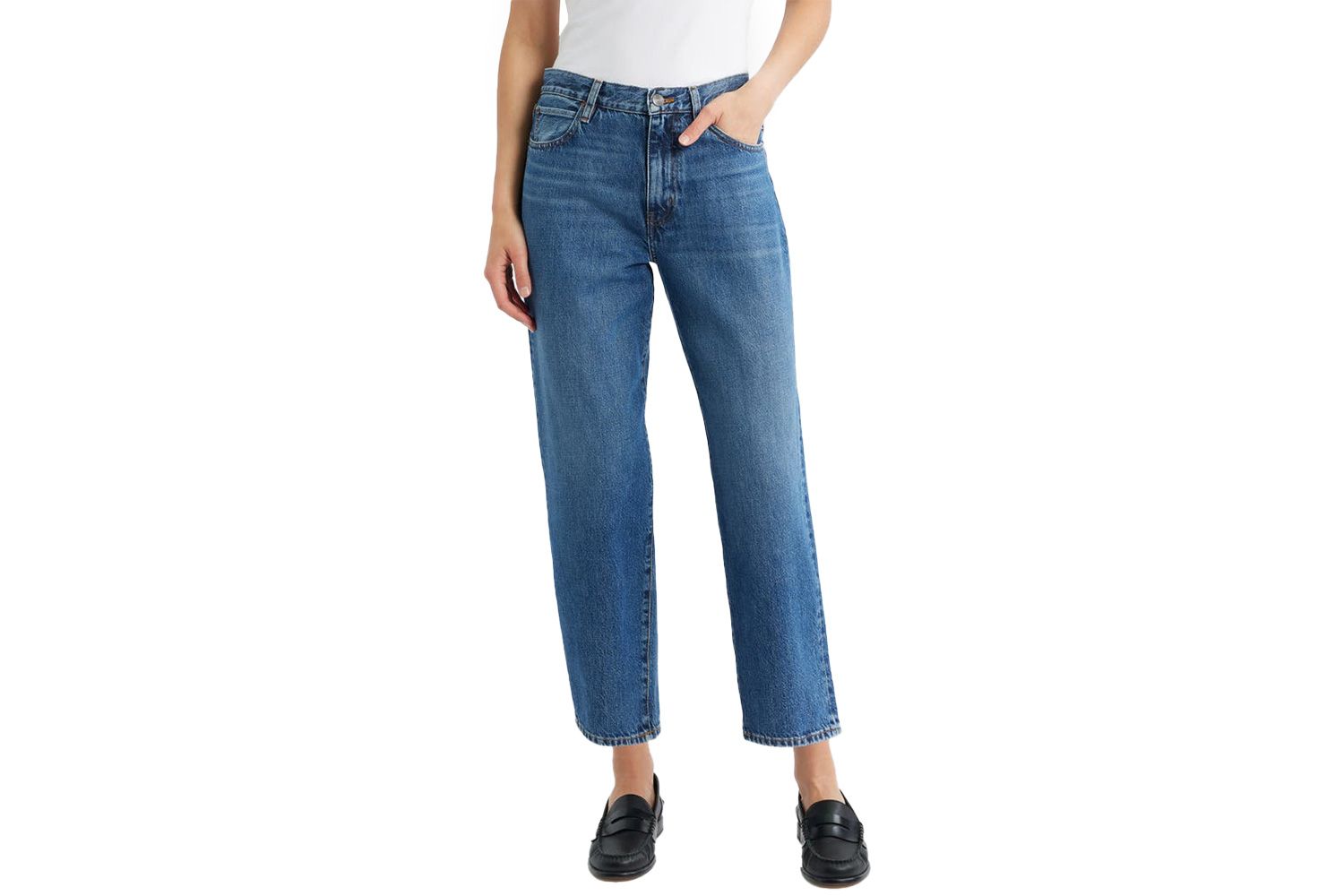 The Hang High Waist Ankle Straight Leg Jeans FRAME