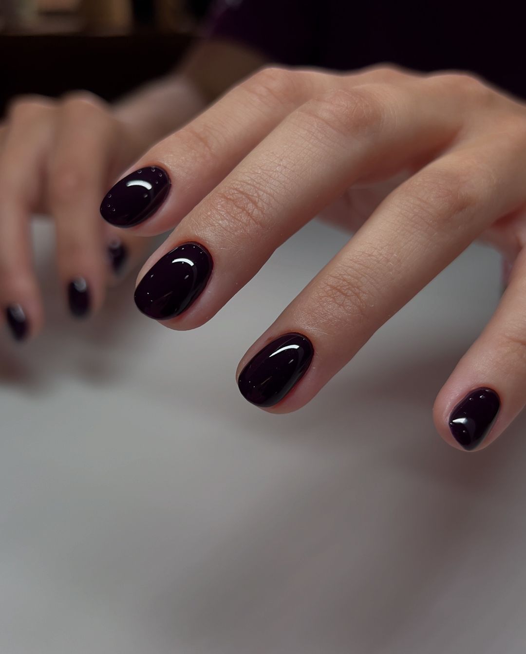 Sagittarius Nails Nearly Black