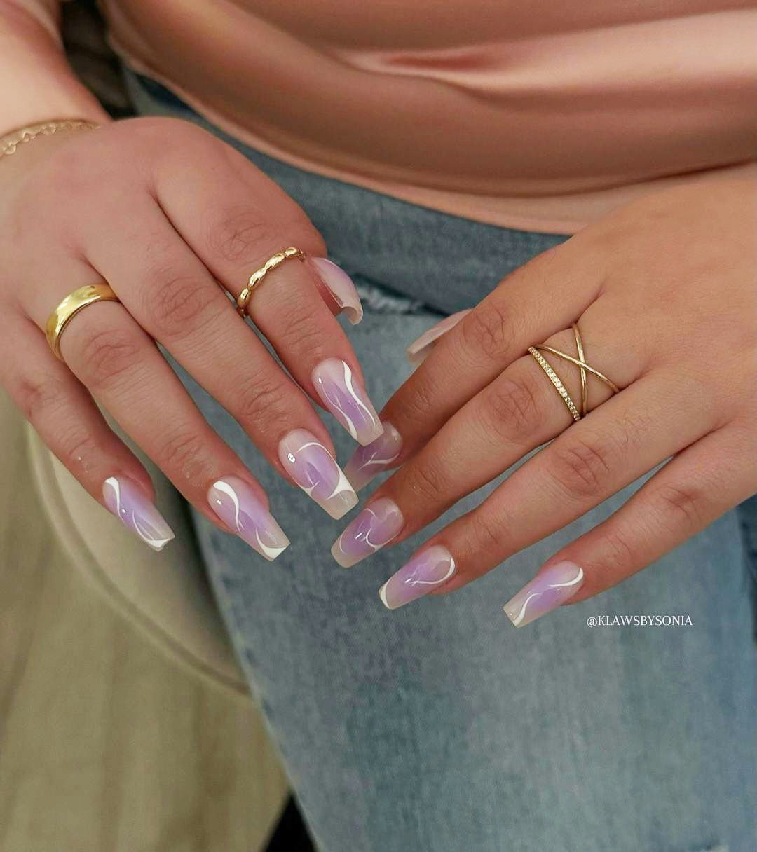 Sagittarius Nails Lilac Aura