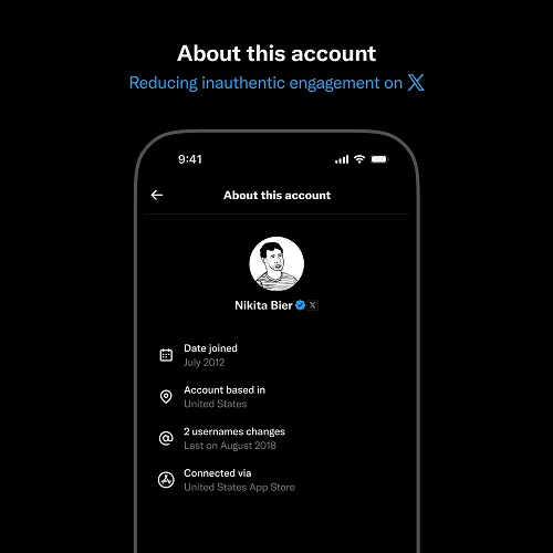 X account info