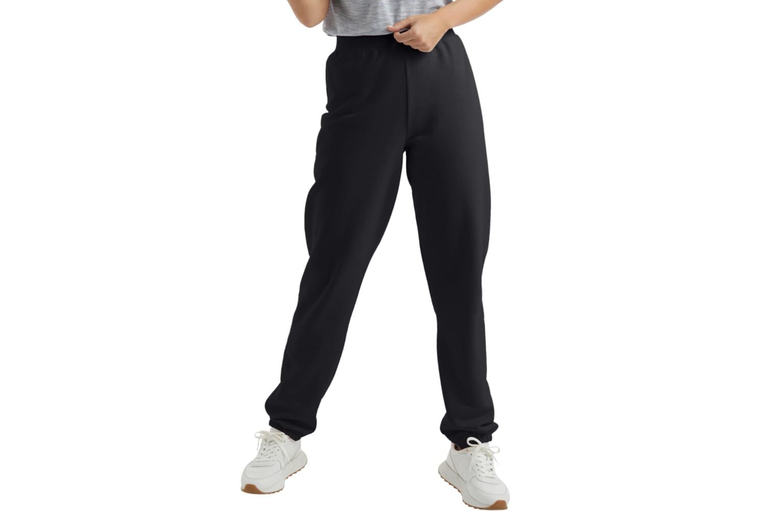 Hanes Women's Sweatpants, EcoSmart Fleece Joggers, Pocketless Cinched Leg 