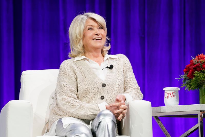 Martha Stewart sitting on a chair during an event