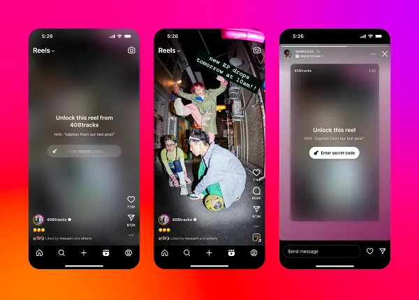 Instagram lockable reels