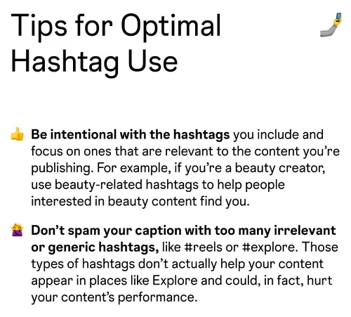 Instagram hashtags