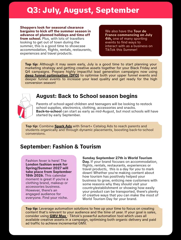 TikTok Marketing Calendar 2026