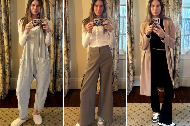 woman wearing varied lounge outfits